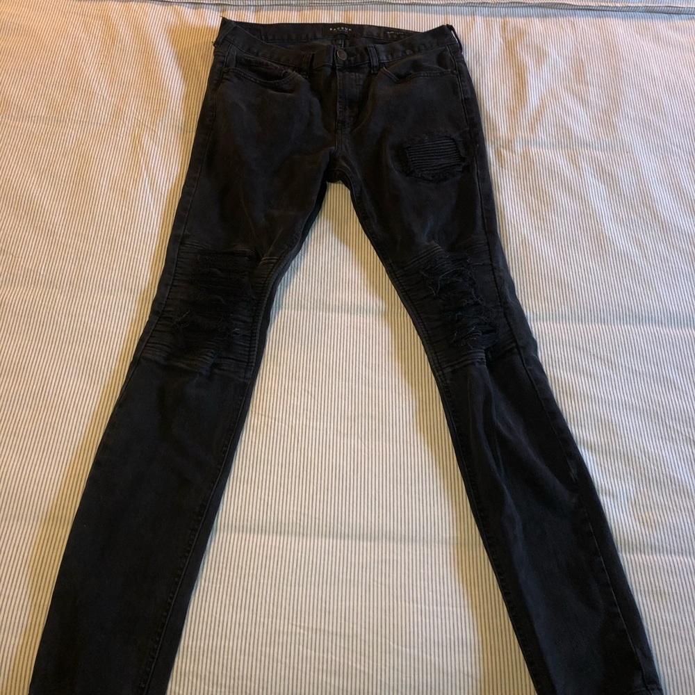 PacSun black skinny jeans with patches size 31x32
